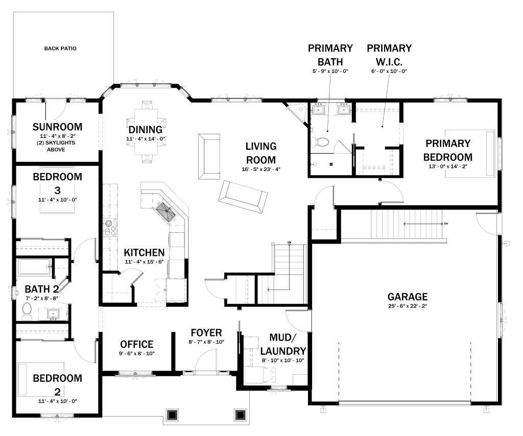 Country Meadow Dubie - BROUCHER PLAN - Floor Plan - BROCHURE_FIRST FLOOR - OPTION 2 Freedom III Floor plan